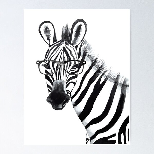 Item preview, Zebra with glasses designed and sold by Luba-Ost.