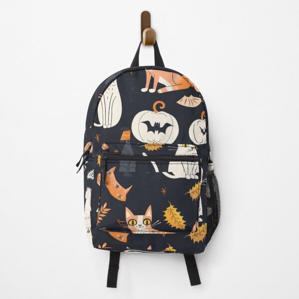 Item preview, Seamless Halloween pattern of adorable cats and festive elements designed and sold by CreativebyTKK.