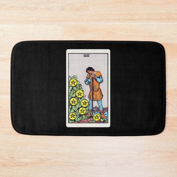 Item preview, Card #70 - Seven Of Pentacles - Rider Waite Smith Tarot designed and sold by ABSTRACT-IVISM.