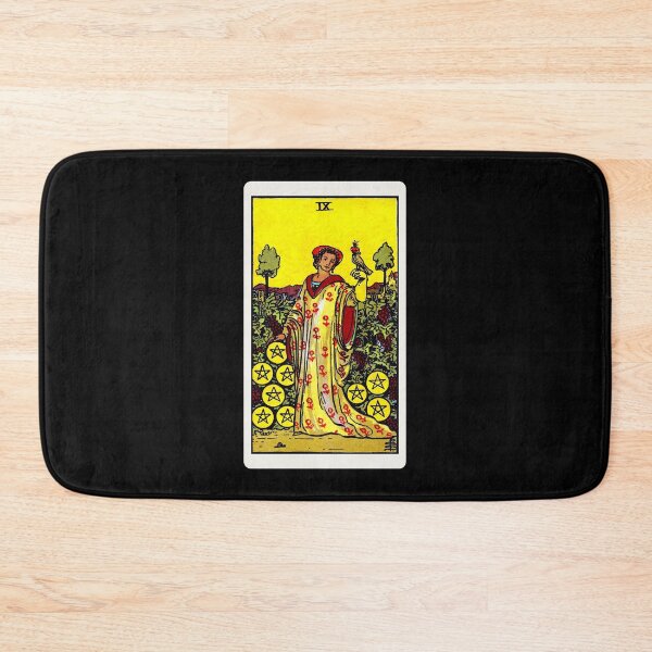 Item preview, Card #72 - Nine Of Pentacles - Rider Waite Smith Tarot designed and sold by ABSTRACT-IVISM.