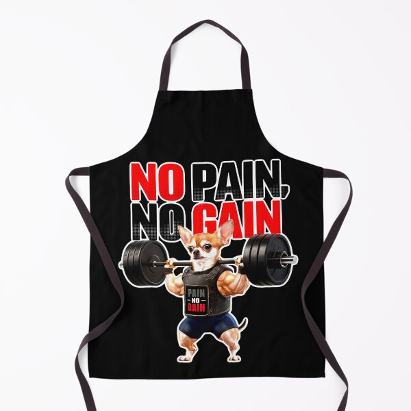 Item preview, No Pain No Gain Chihuahua, funny workout designed and sold by mwebba2005.