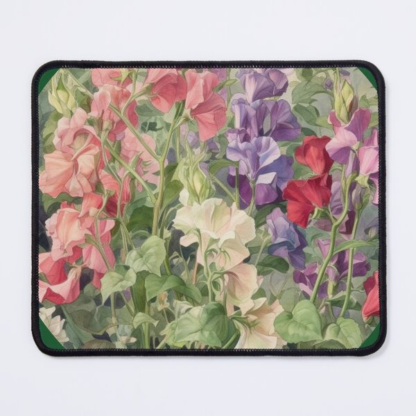 Item preview, Art Nouveau Inspired Sweet Pea Flowers designed and sold by DarlaEdnaFleur.