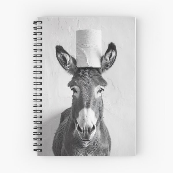 Item preview, Donkey in Bathroom with Toilet Paper on Head designed and sold by CheekyAnimalz.