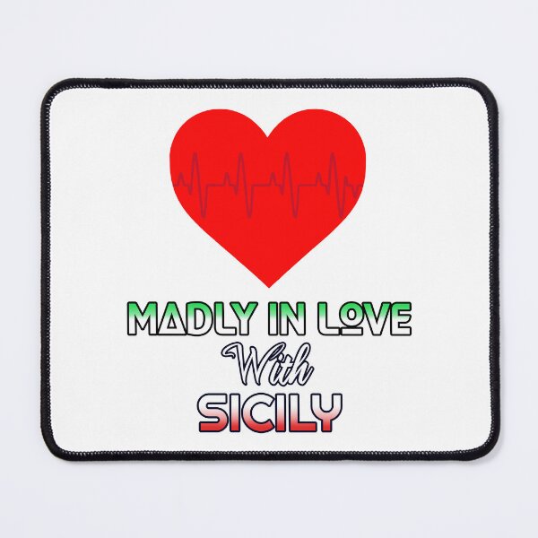 Item preview, Sicily - Italy - Sicilia - Italia - flag colors - Love - Heart EKG designed and sold by miskaralise.