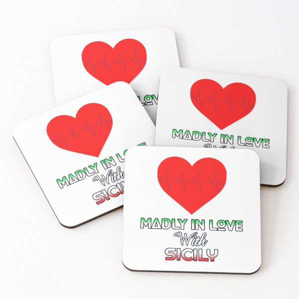 Item preview, Sicily - Italy - Sicilia - Italia - flag colors - Love - Heart EKG designed and sold by miskaralise.
