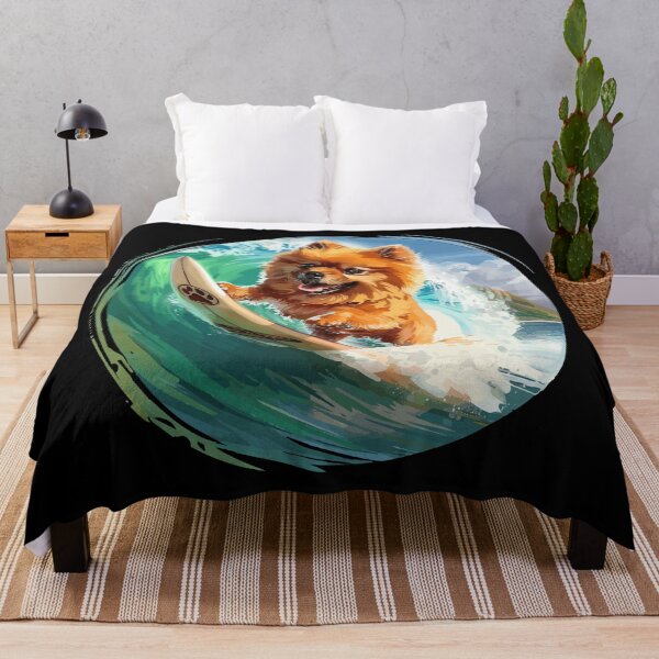 Item preview, Surfing Pomeranian designed and sold by VelvetRoom.