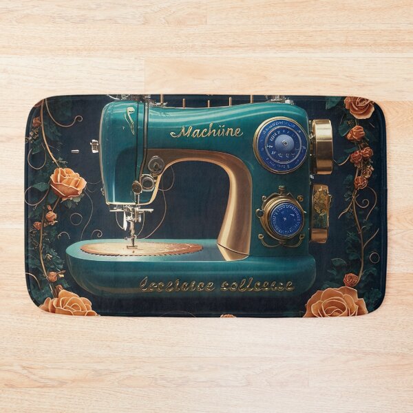 Item preview, sewing machine framed with golden roses designed and sold by elegantpaterns.
