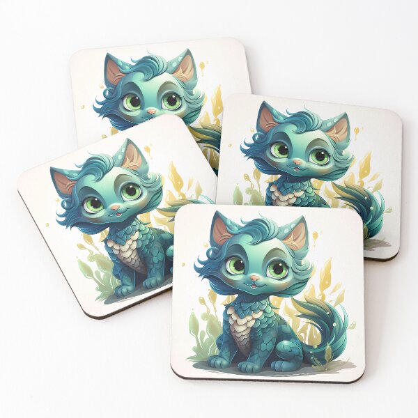 Item preview, Mermaid Cat Halloween designed and sold by LarkspurAndTea.