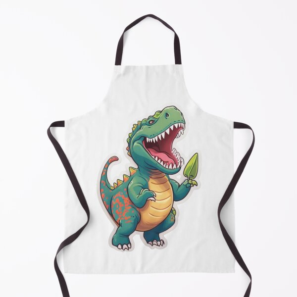 Item preview, Happy dinosaur with a leaf designed and sold by Sch1Stickers.