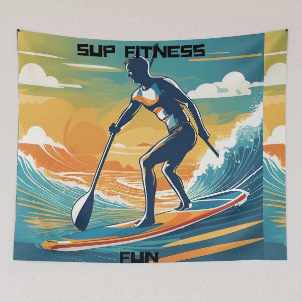 Item preview, Energetic paddle boarder in action designed and sold by Flakes14.