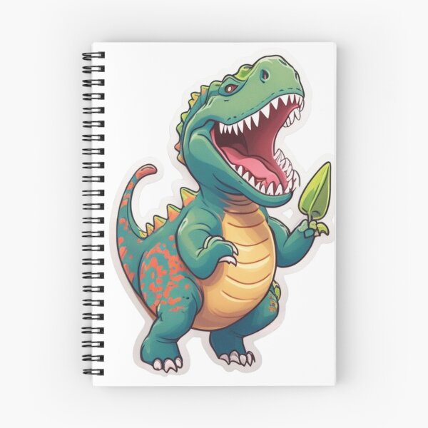 Item preview, Happy dinosaur with a leaf designed and sold by Sch1Stickers.