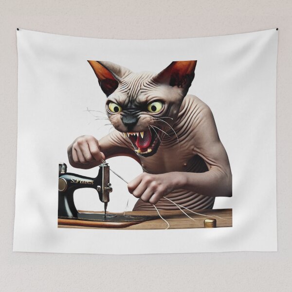 Item preview, The cat threading the needle designed and sold by Catsmoment.