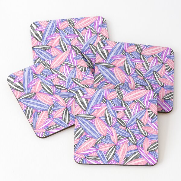 Item preview, Genderfluid Pride Abstract Zen Flower Petals Pink Purple Blue Black designed and sold by JoyfulJen.