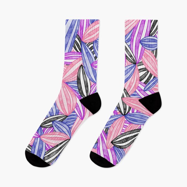 Item preview, Genderfluid Pride Abstract Zen Flower Petals Pink Purple Blue Black designed and sold by JoyfulJen.
