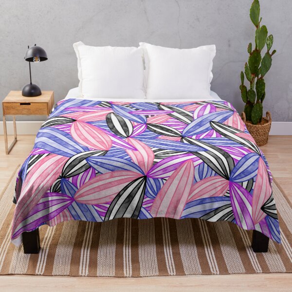 Item preview, Genderfluid Pride Abstract Zen Flower Petals Pink Purple Blue Black designed and sold by JoyfulJen.