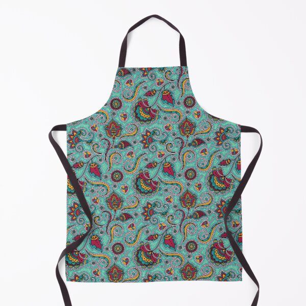 Item preview, Bold Victorian Floral Paisley in Turquoise, Burgundy & Gold designed and sold by Lifestyle by Croff.