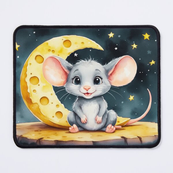 Item preview, Mouse on cheesy moon designed and sold by Sch1Stickers.