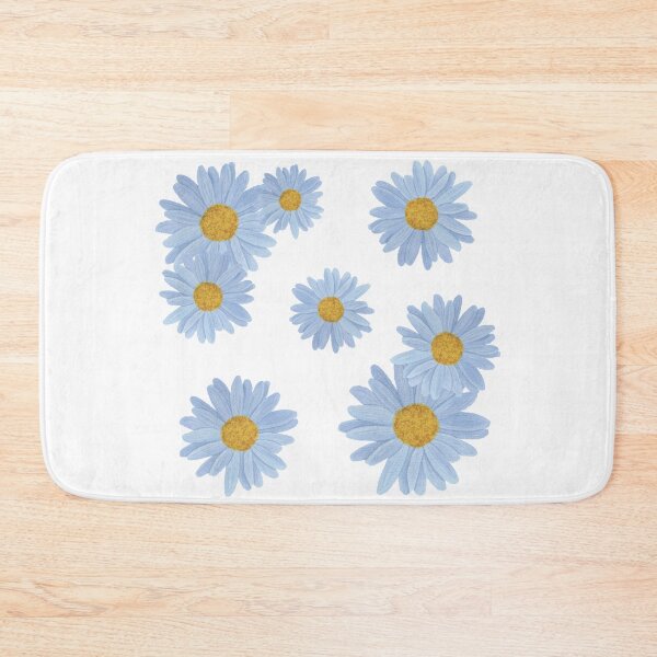 Item preview, Blue Daisy White Flowers Watercolor Art designed and sold by AveryZi.