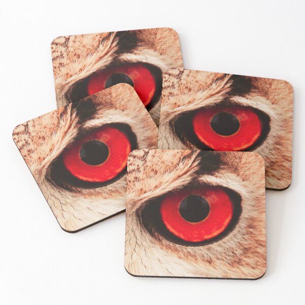 Item preview, Red eye of an owl designed and sold by Sch1Stickers.