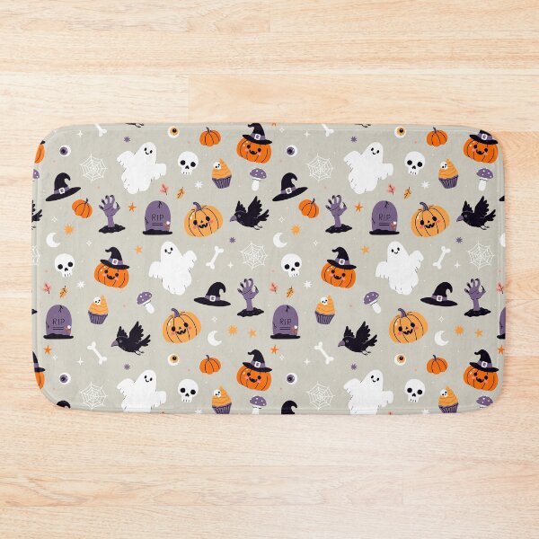 Item preview, pattern with cute Halloween items designed and sold by burbura.