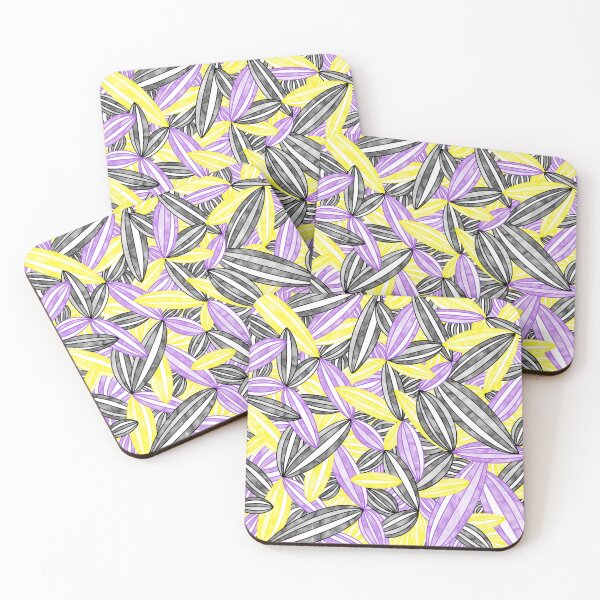 Item preview, Nonbinary Pride Abstract Zen Flower Petals Purple Yellow designed and sold by JoyfulJen.