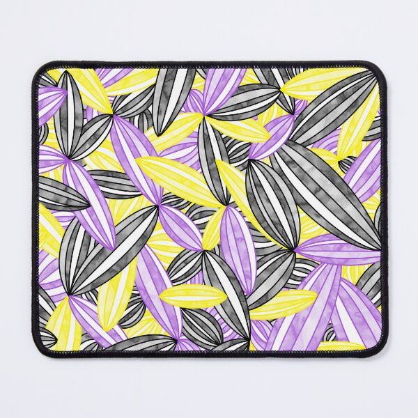 Item preview, Nonbinary Pride Abstract Zen Flower Petals Purple Yellow designed and sold by JoyfulJen.