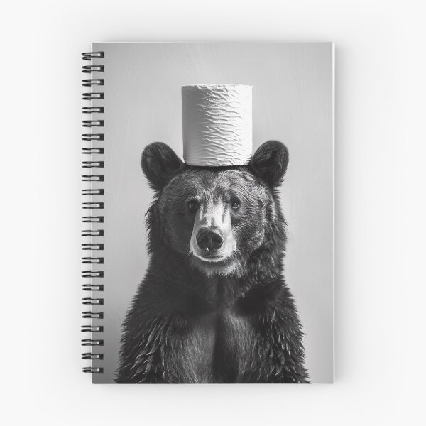 Item preview, Bear in Bathroom with Toilet Paper on Head designed and sold by CheekyAnimalz.