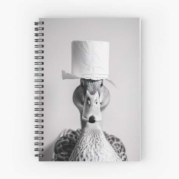 Item preview, Duck in Bathroom with Toilet Paper on Head designed and sold by CheekyAnimalz.