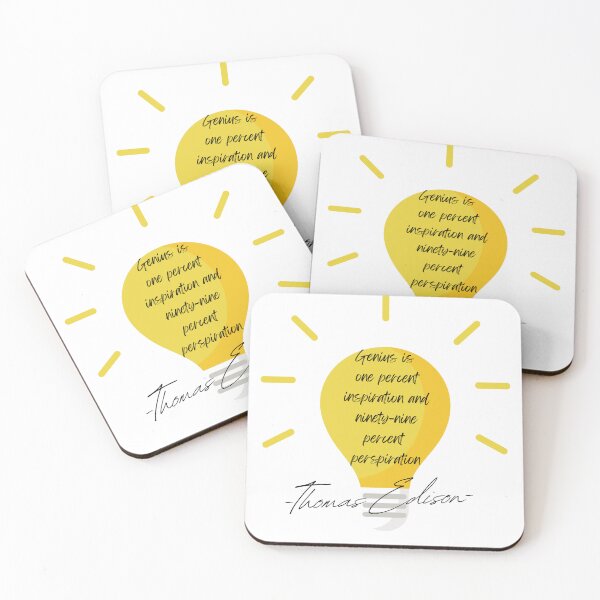 Item preview, Genius is one percent inspiration and ninety-nine percent perspiration designed and sold by Oreo2020 Creations.