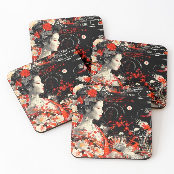 Item preview, Japanese Geisha Ink Art designed and sold by karsad.