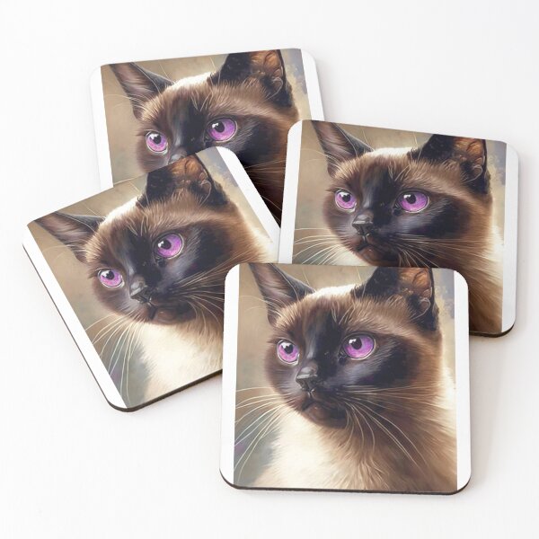 Item preview,  balinese cat poster designed and sold by Purple Eggplant Art ⭐⭐⭐⭐.