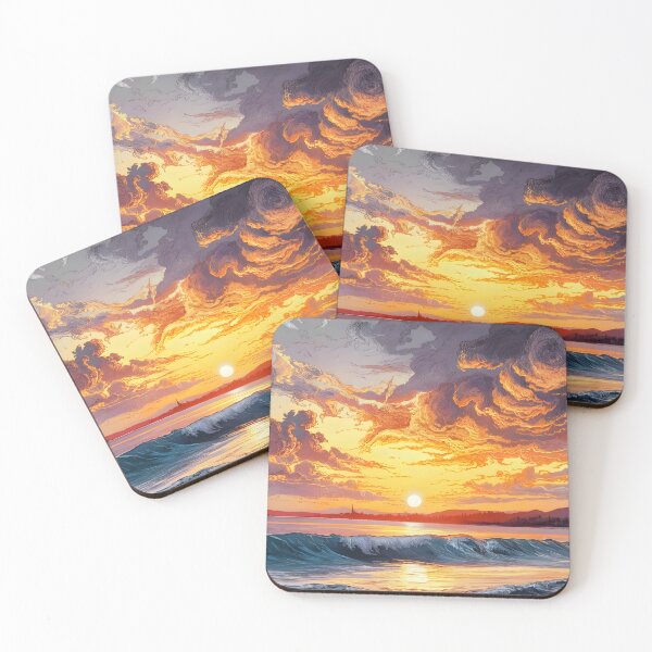 Item preview, Dramatic Sunset Seascape designed and sold by TsubakiSakura34.