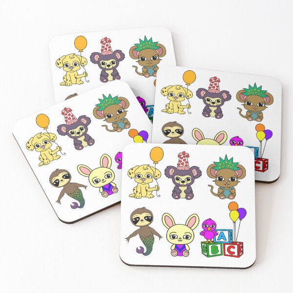 Item preview, Cute Birthday Party Animals 1 designed and sold by colorcantata.