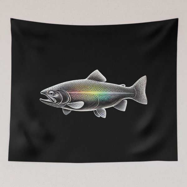 Item preview, Monochromatic Fish - Rainbow Trout designed and sold by Blink Art Studio.