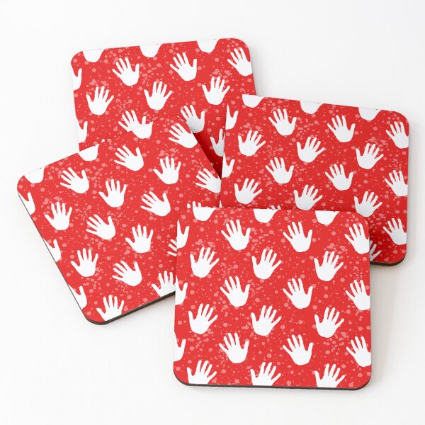 Item preview, Red White Hands Pattern Design designed and sold by PatternTitan.