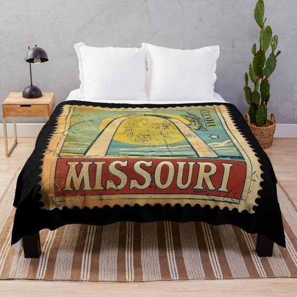 Item preview, Vintage Missouri Travel Stamp - Gateway Arch Sunset designed and sold by tiigerdad.