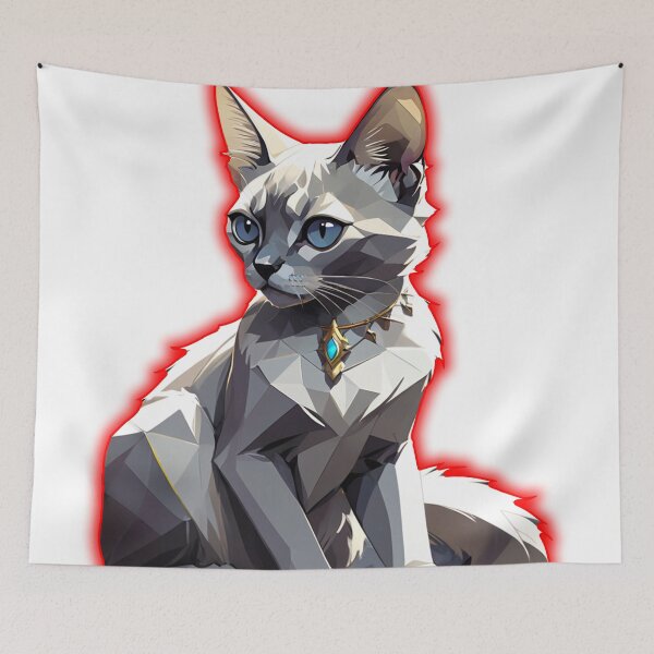 Item preview, Balinese Cat: The Graceful Allure of Siamese Elegance Sticker designed and sold by MYRACHID.