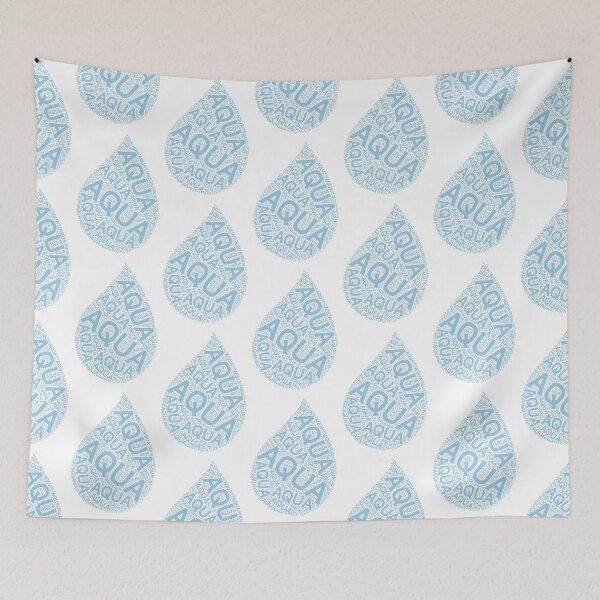 Item preview, Aqua Water Drop Text Poem designed and sold by Dinahspace.