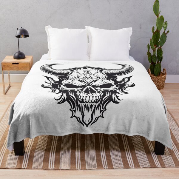 Item preview, Demonic Skull in Flames, funny, gifts, black,  designed and sold by Ewelina  Niemiec.