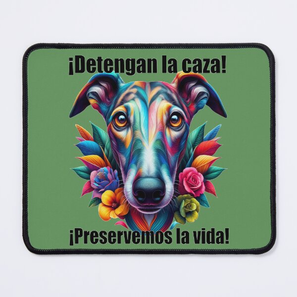 Item preview, Detengan La Caza! Preservemos la vida!- Stop the hunt! Preserve life! Galgo in colorful designed and sold by Berlini.
