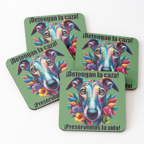 Item preview, Detengan La Caza! Preservemos la vida!- Stop the hunt! Preserve life! Galgo in colorful designed and sold by Berlini.