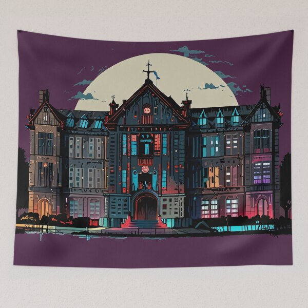 Item preview, Back to School - New Wave Retro Style Gothic Campus designed and sold by MadnessEnvelope.