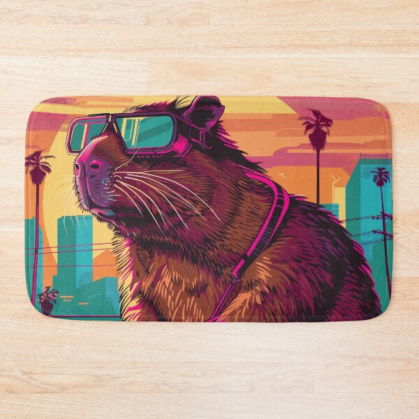 Item preview, Cybeunk Gamer Capybara designed and sold by WaveVisions.