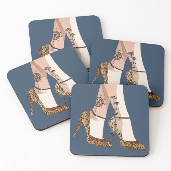 Item preview, Leopard evening shoes designed and sold by Hen-C-Art.