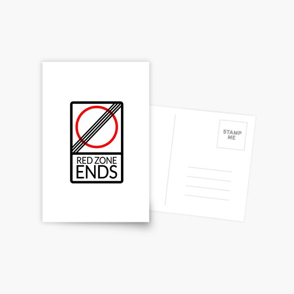 Red Zone Ends Postcard