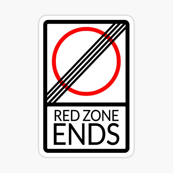 Red Zone Ends Sticker