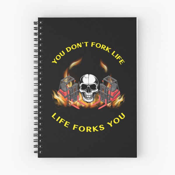 Item preview, Twin Forklift Skull in Flames Forklift Certified You Don't Fork Life, Life Forks You RY designed and sold by TeamsterLife.