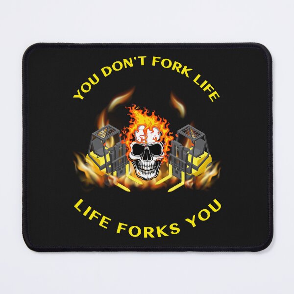 Item preview, Twin Forklift Skull in Flames Forklift Certified You Don't Fork Life, Life Forks You YY designed and sold by TeamsterLife.