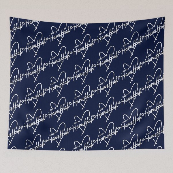 Item preview, Modern Happy Hanukkah Heart designed and sold by darkskydelights.