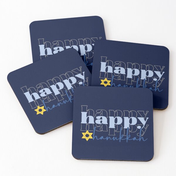Item preview, Modern Happy Hanukkah Stacked Typography  designed and sold by darkskydelights.